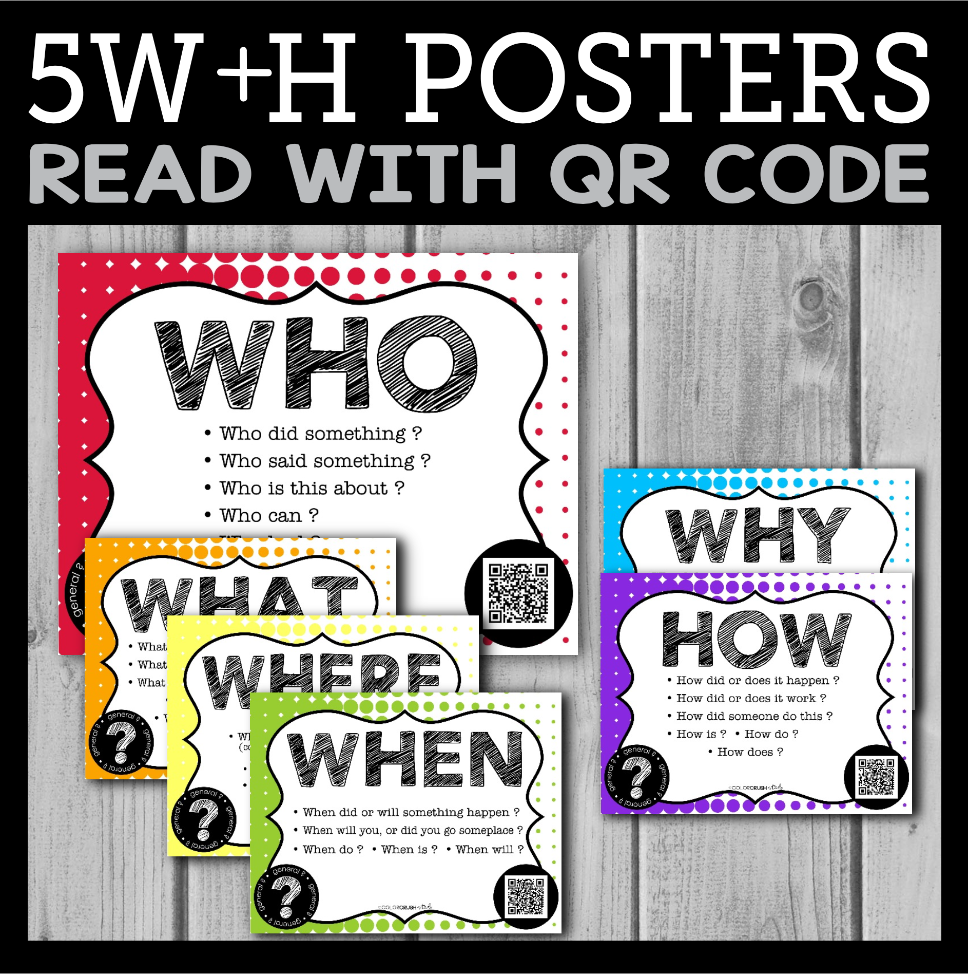 5W+H Question Posters