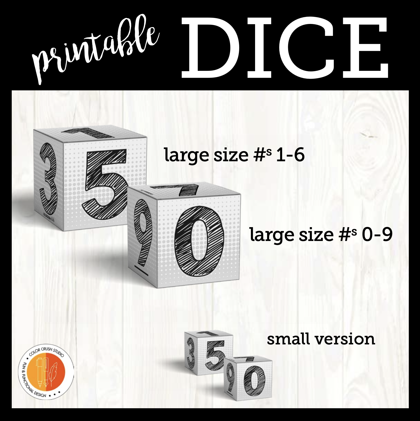 Free Printable Dice